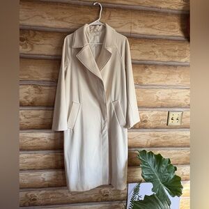 Over size cotton Cream Women's Coat